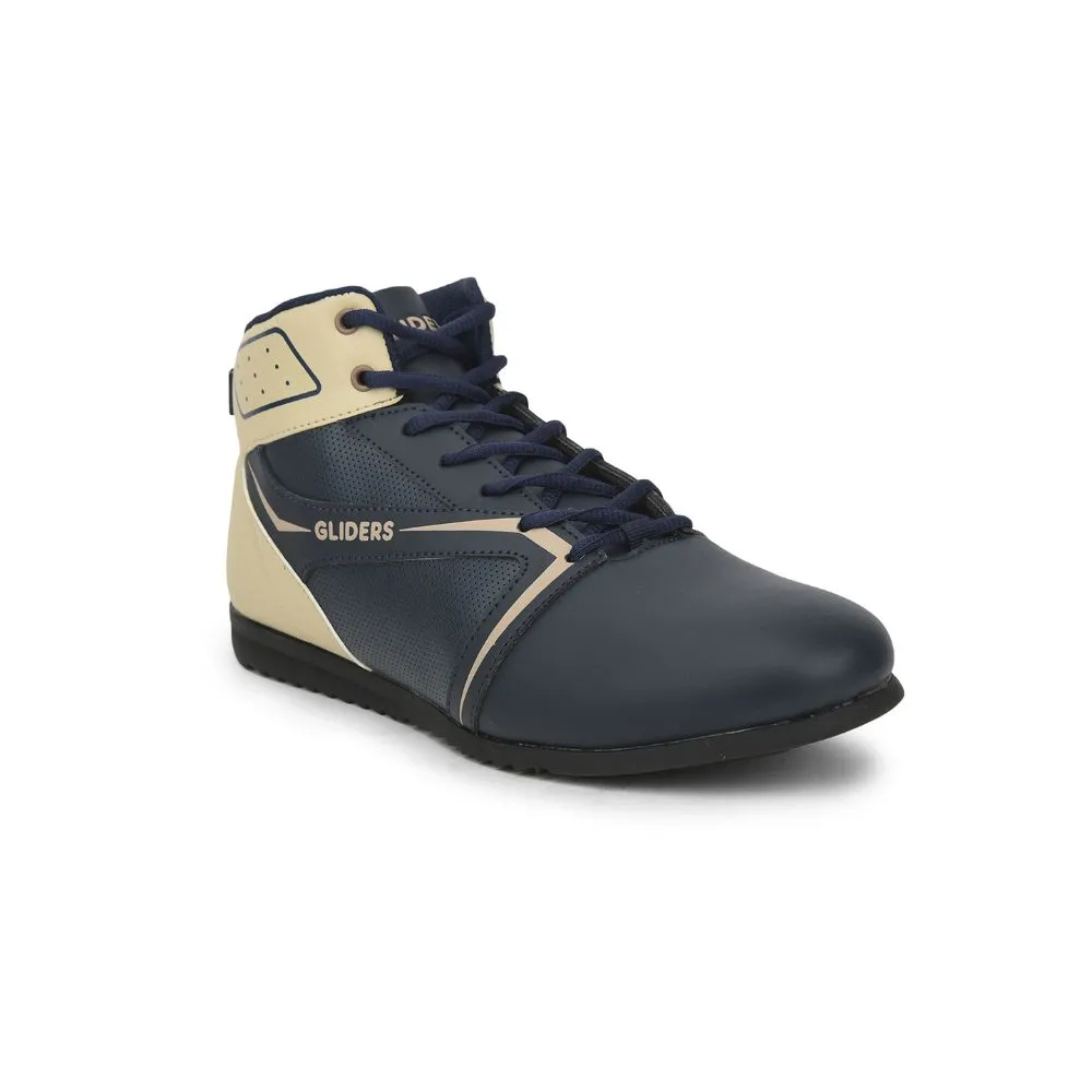 Baskets décontractées à lacets bleu marine Gliders pour hommes RIDER-E par Liberty