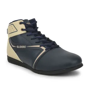 Baskets décontractées à lacets bleu marine Gliders pour hommes RIDER-E par Liberty