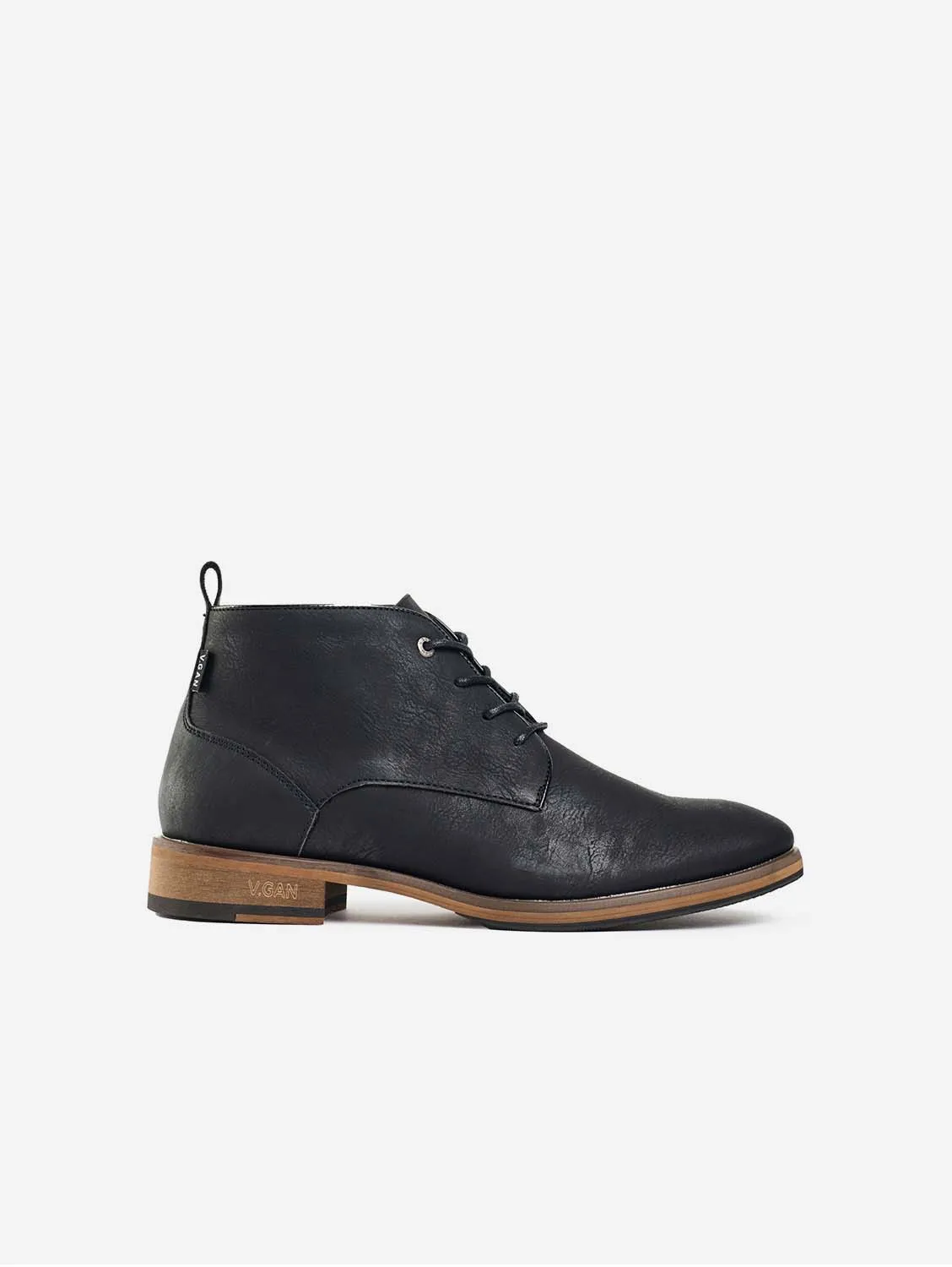 Bottes Chukka en Simili-Cuir Végane pour Homme Goji 2 | Noir