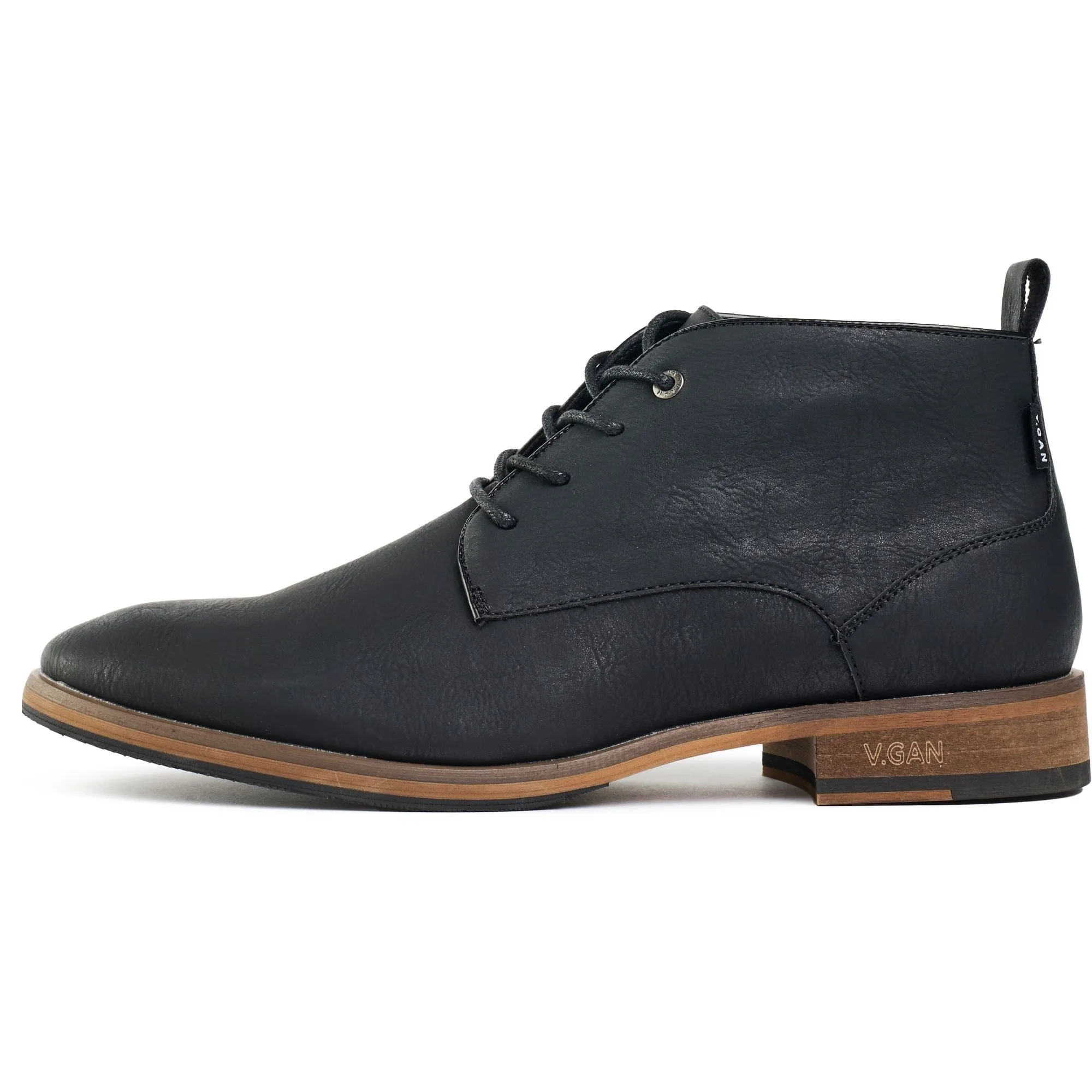 Bottes Chukka en Simili-Cuir Végane pour Homme Goji 2 | Noir