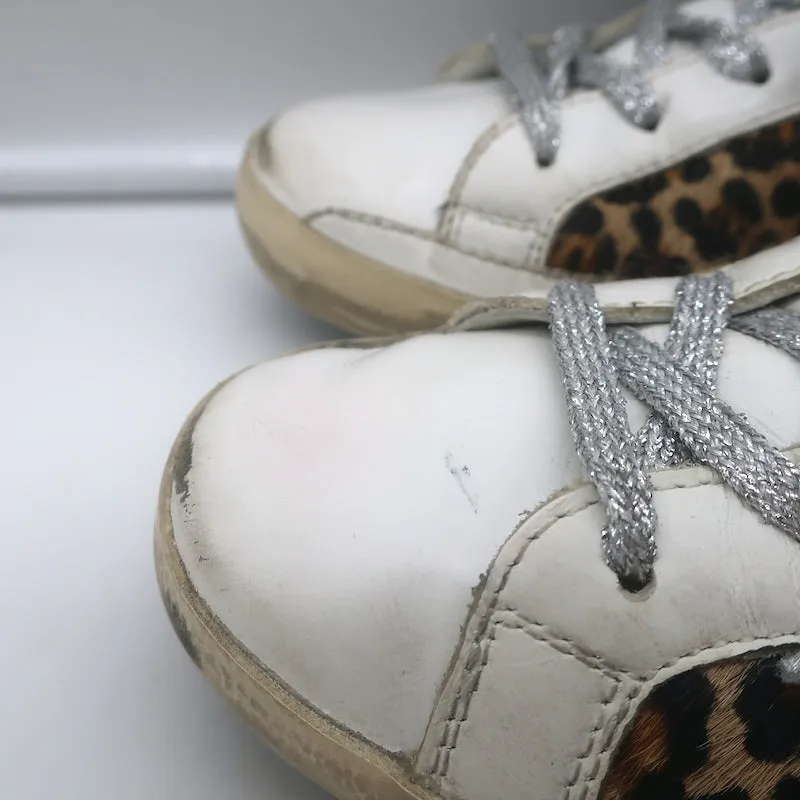 Golden Goose Superstar Sabot Sneakers en Poil de Poney Léopard avec Doublure en Mouton Taille 38