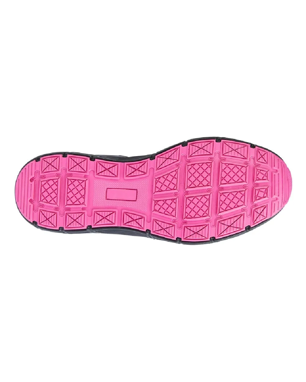 Chaussures de Sécurité Grafters pour Femmes en Maille Nylon Noir et Rose Vif