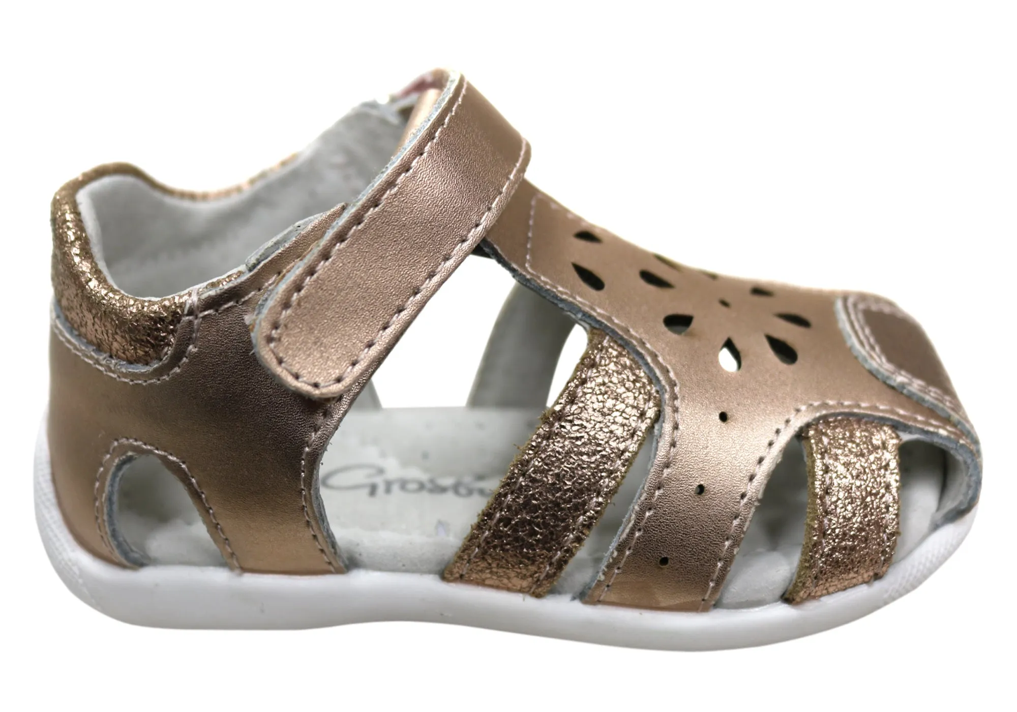 Grosby Alisa Sandales en Cuir Confortables pour Bébés, Tout-Petits et Filles