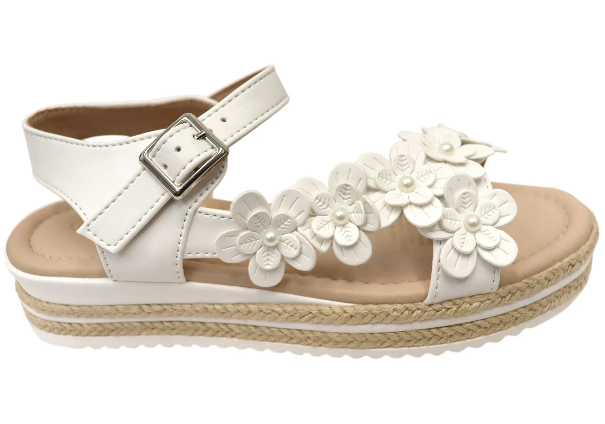 Grosby Fleur Sandales Confortables pour Filles et Enfants Chaussures Grosby