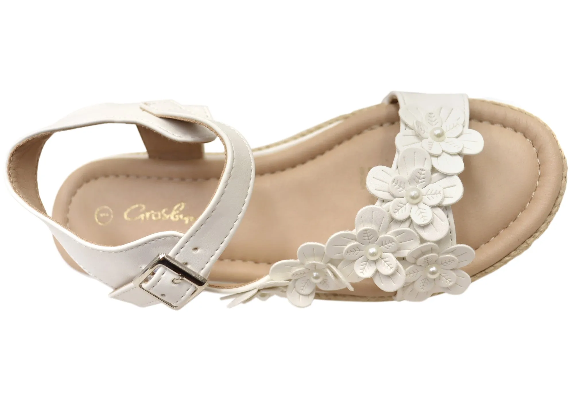 Grosby Fleur Sandales Confortables pour Filles et Enfants Chaussures Grosby