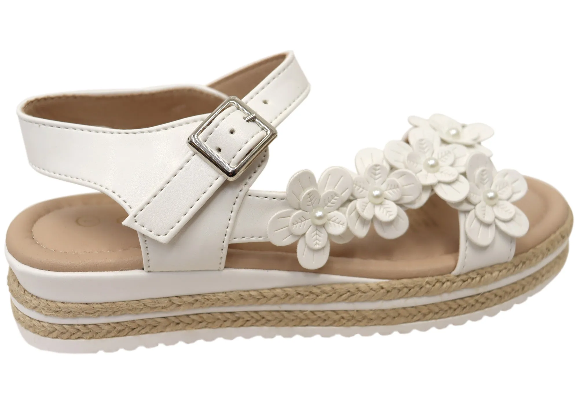 Grosby Fleur Sandales Confortables pour Filles et Enfants Chaussures Grosby