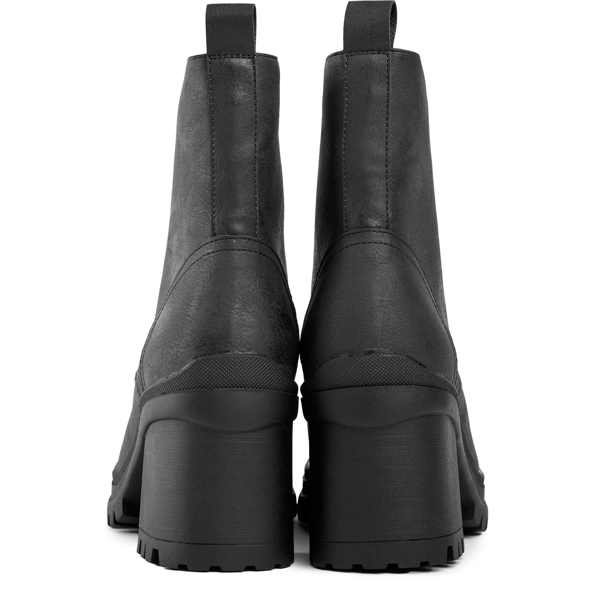 Bottes lacées en simili-cuir vegan pour femmes Guava | Noir