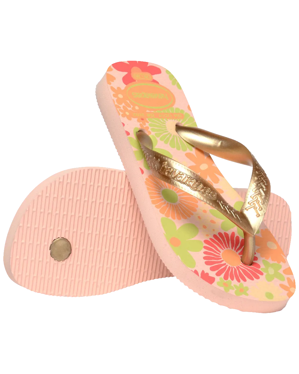 Havaianas Sandales Filles Flores Tongues en Rose Ballet
