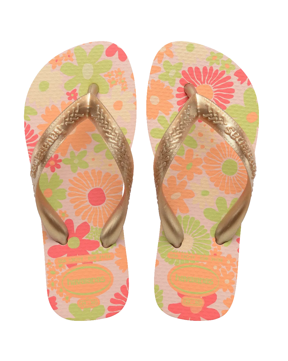 Havaianas Sandales Filles Flores Tongues en Rose Ballet