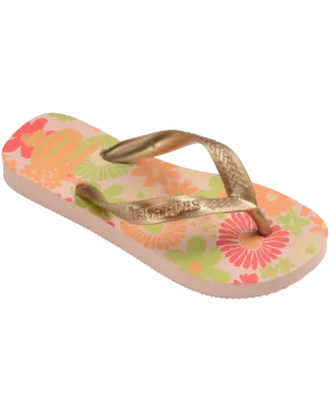 Havaianas Sandales Filles Flores Tongues en Rose Ballet
