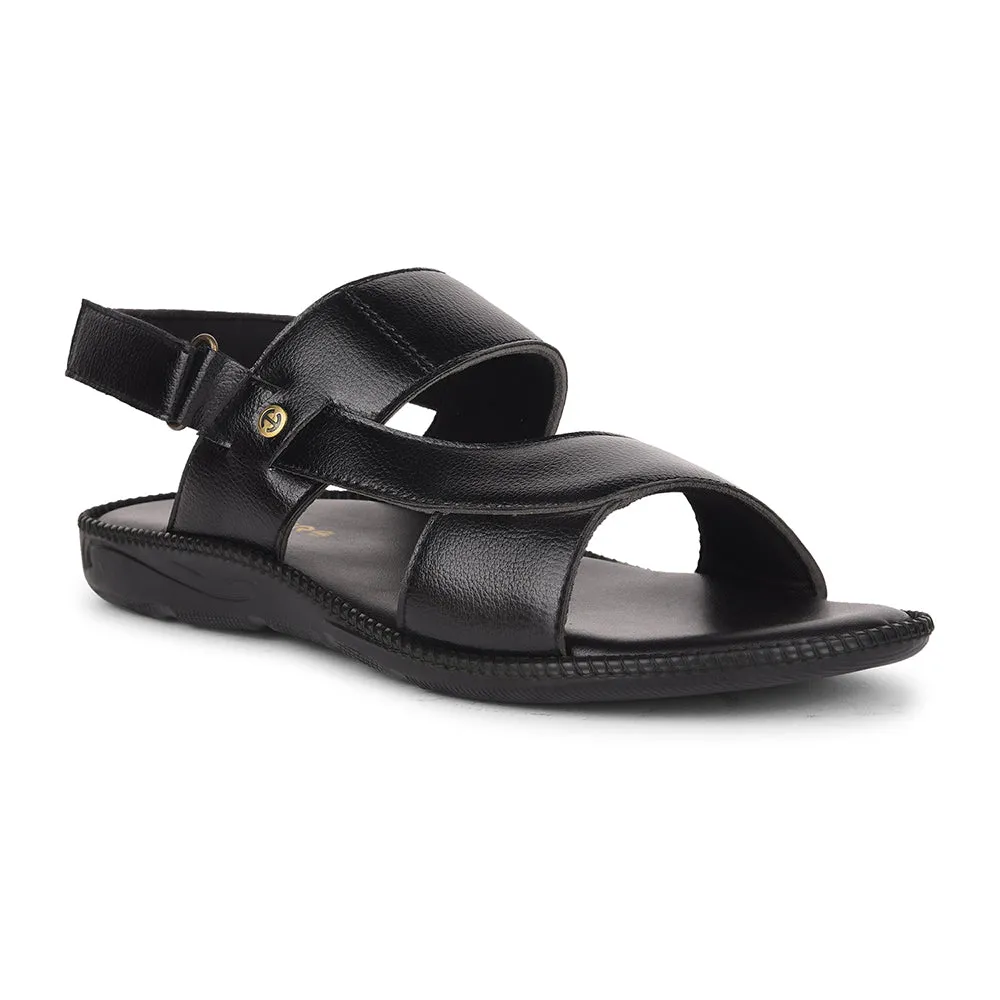 Sandale Décontractée Noire Healers Pour Hommes VCL-103 Par Liberty