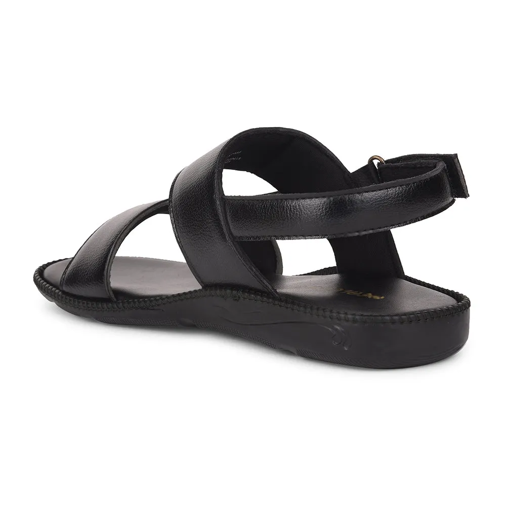Sandale Décontractée Noire Healers Pour Hommes VCL-103 Par Liberty