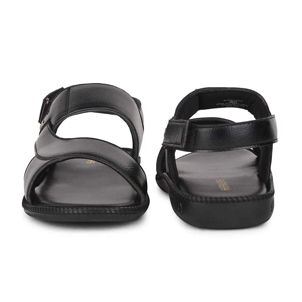 Sandale Décontractée Noire Healers Pour Hommes VCL-103 Par Liberty