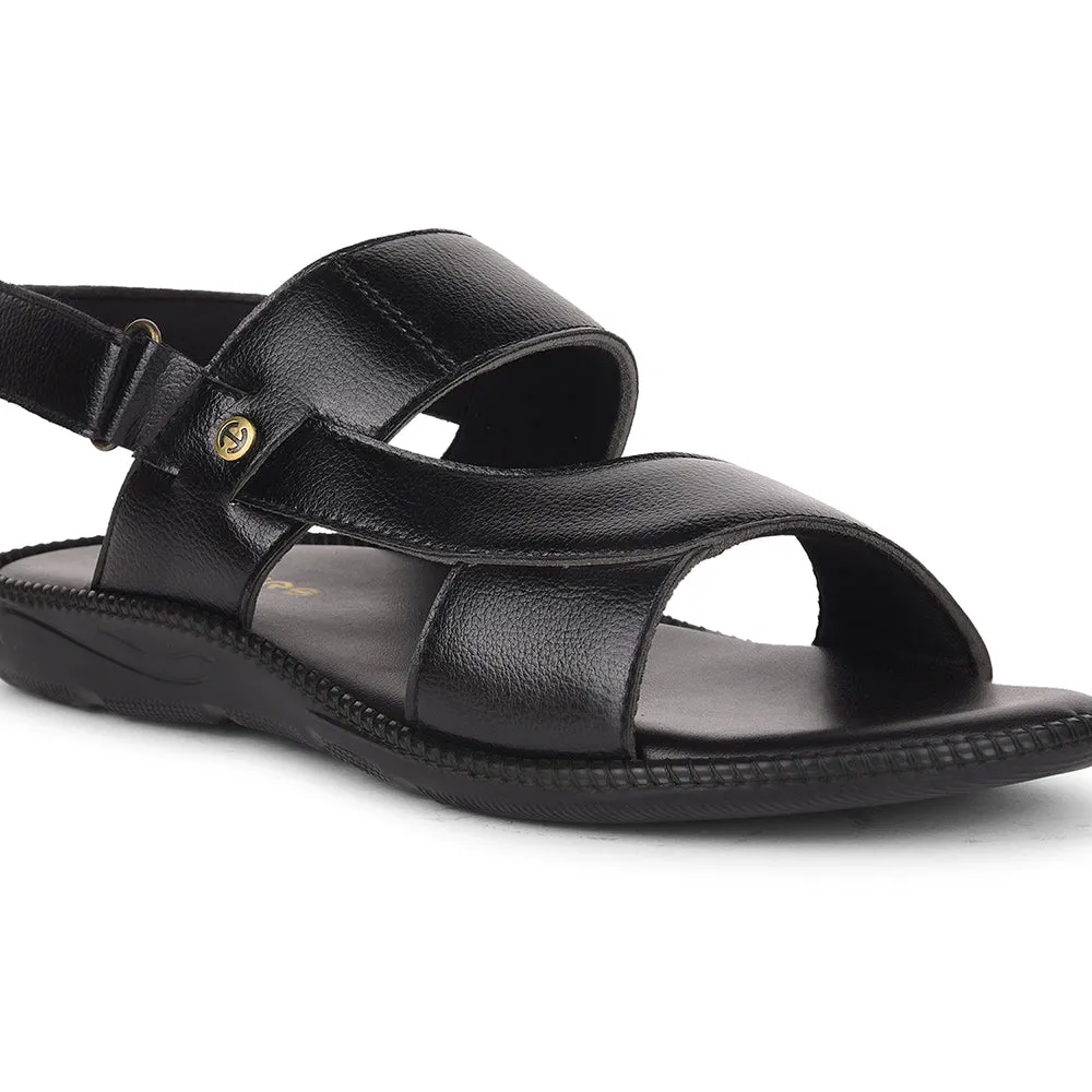 Sandale Décontractée Noire Healers Pour Hommes VCL-103 Par Liberty