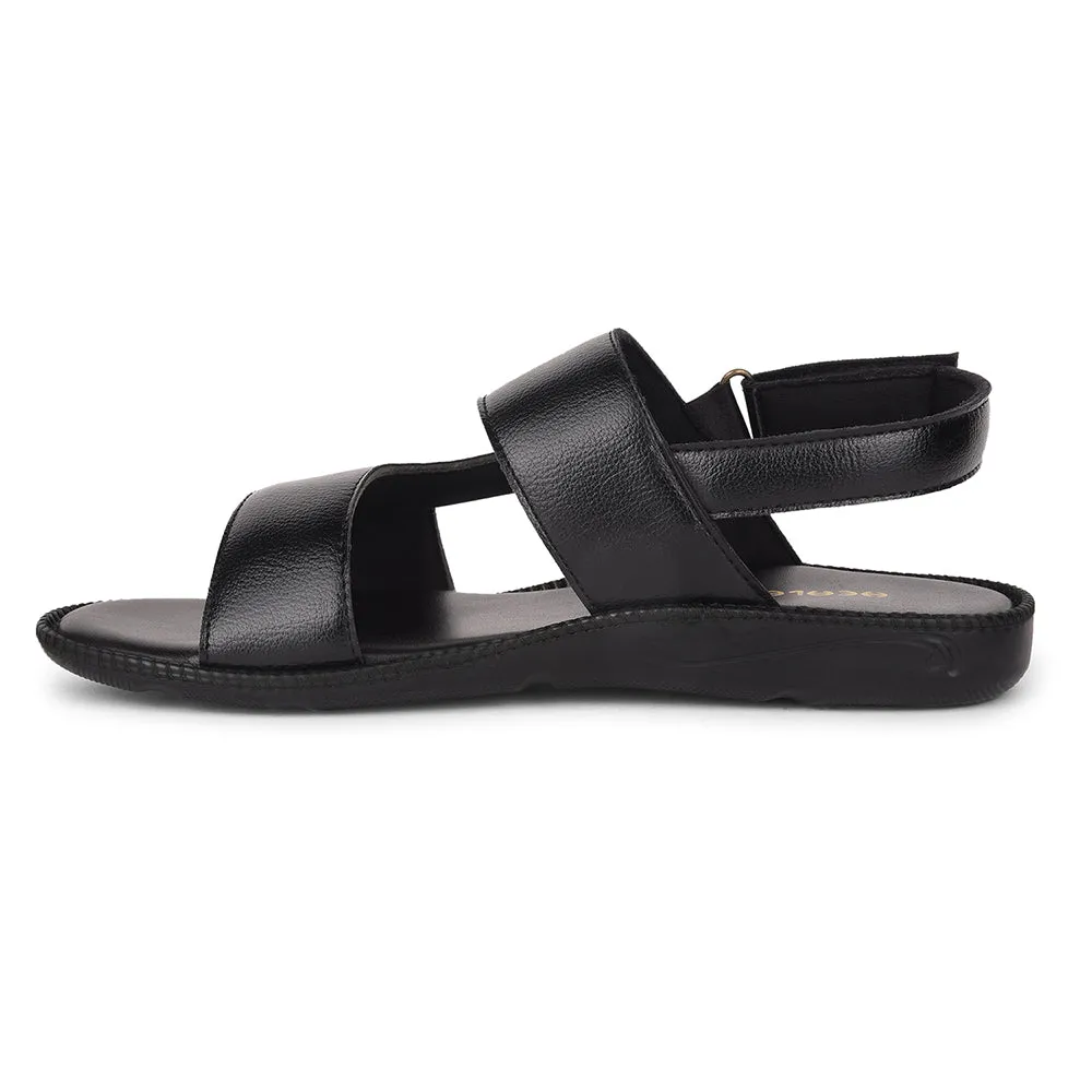 Sandale Décontractée Noire Healers Pour Hommes VCL-103 Par Liberty