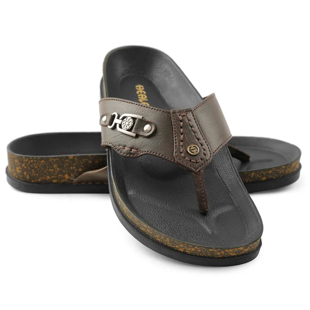 Chausson Décontracté Marron Healers Pour Homme CSS-28E Par Liberty