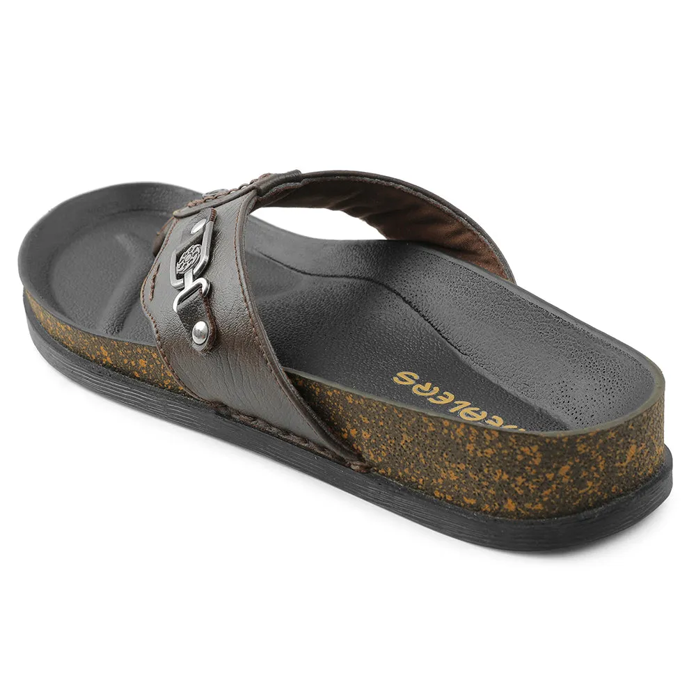 Chausson Décontracté Marron Healers Pour Homme CSS-28E Par Liberty