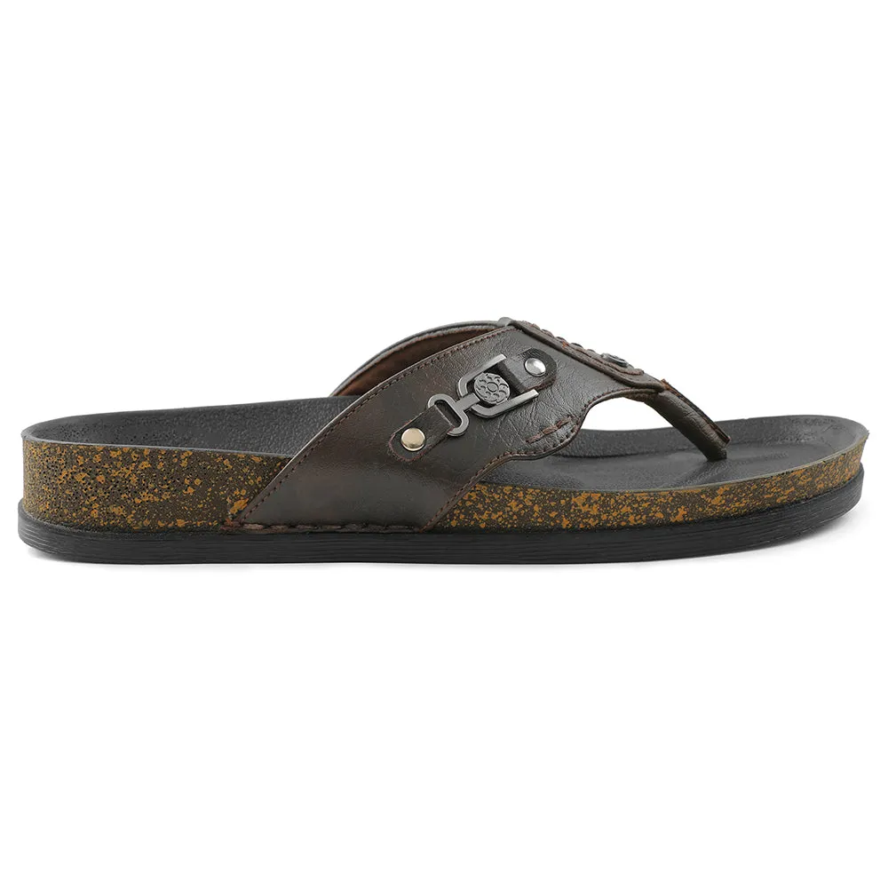 Chausson Décontracté Marron Healers Pour Homme CSS-28E Par Liberty