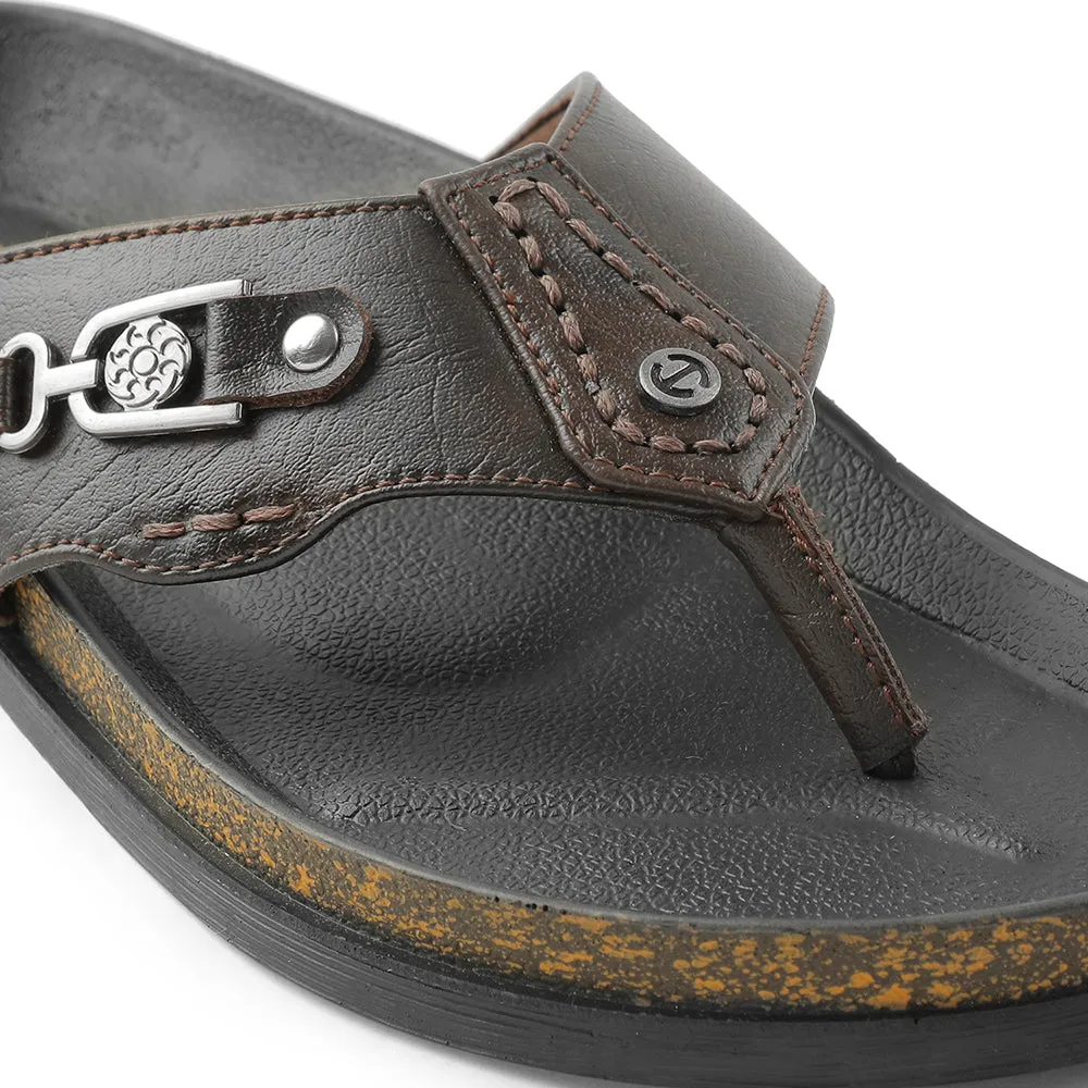Chausson Décontracté Marron Healers Pour Homme CSS-28E Par Liberty
