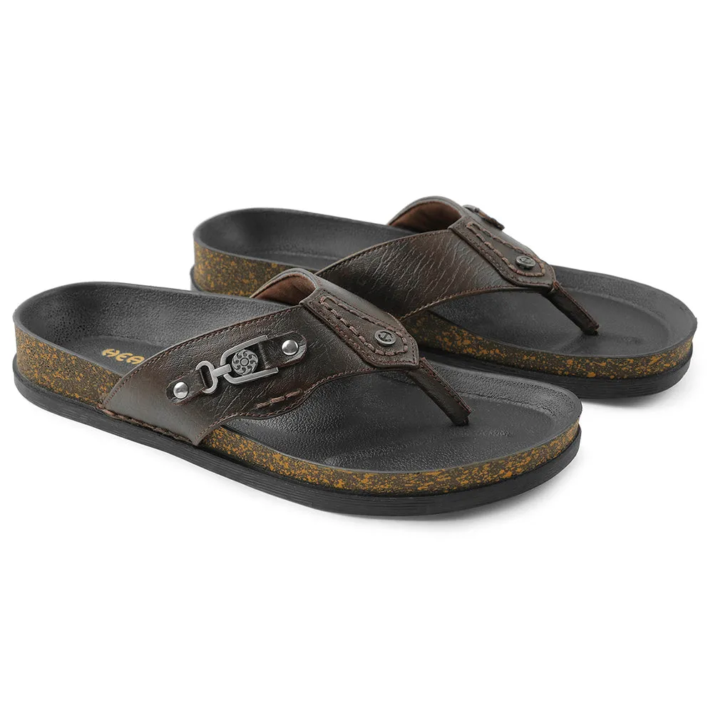 Chausson Décontracté Marron Healers Pour Homme CSS-28E Par Liberty