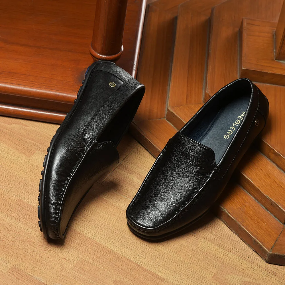 Chaussures Loafers Décontractées Sans Lacets Noir JPL-275 Par Liberty Men