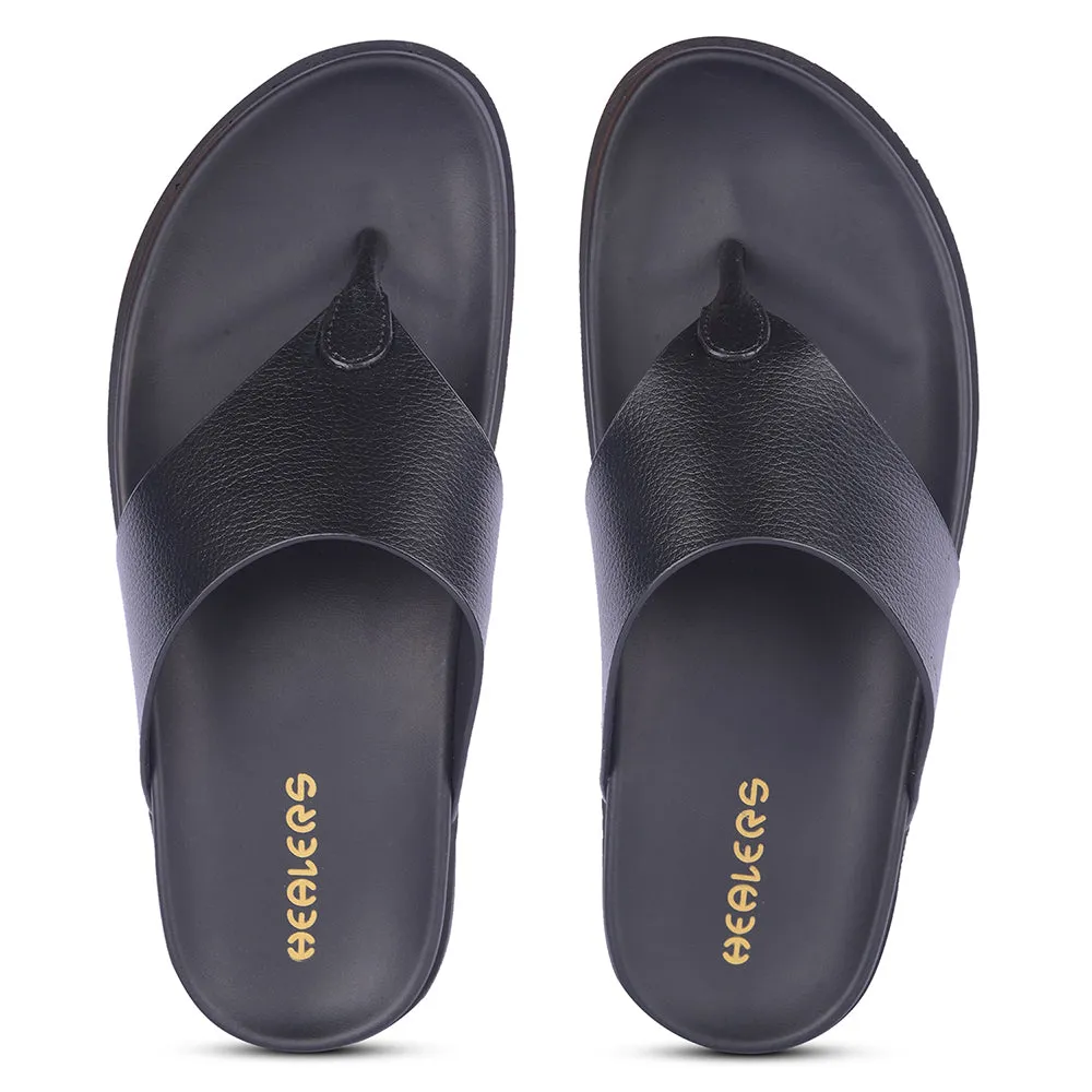 Mules Décontractées Noires Healers Pour Hommes MSL-3 Par Liberty
