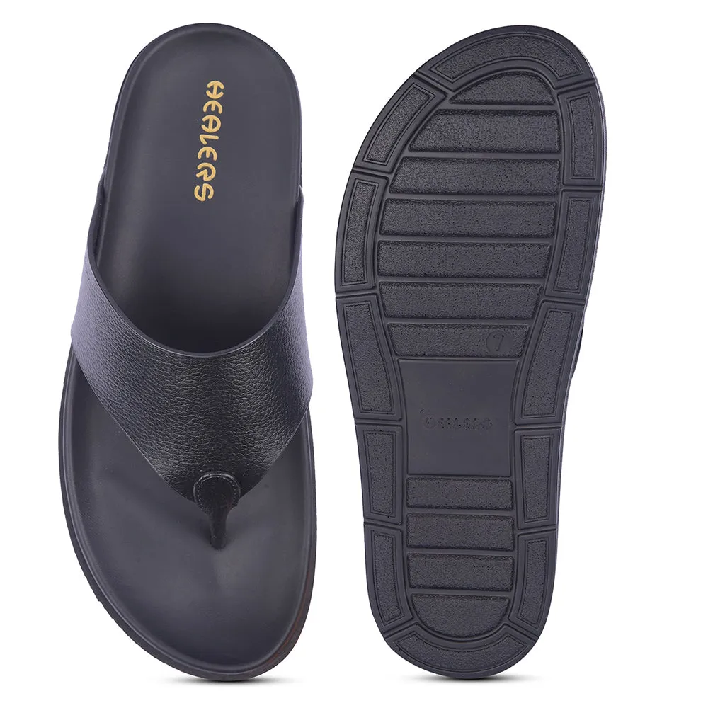 Mules Décontractées Noires Healers Pour Hommes MSL-3 Par Liberty