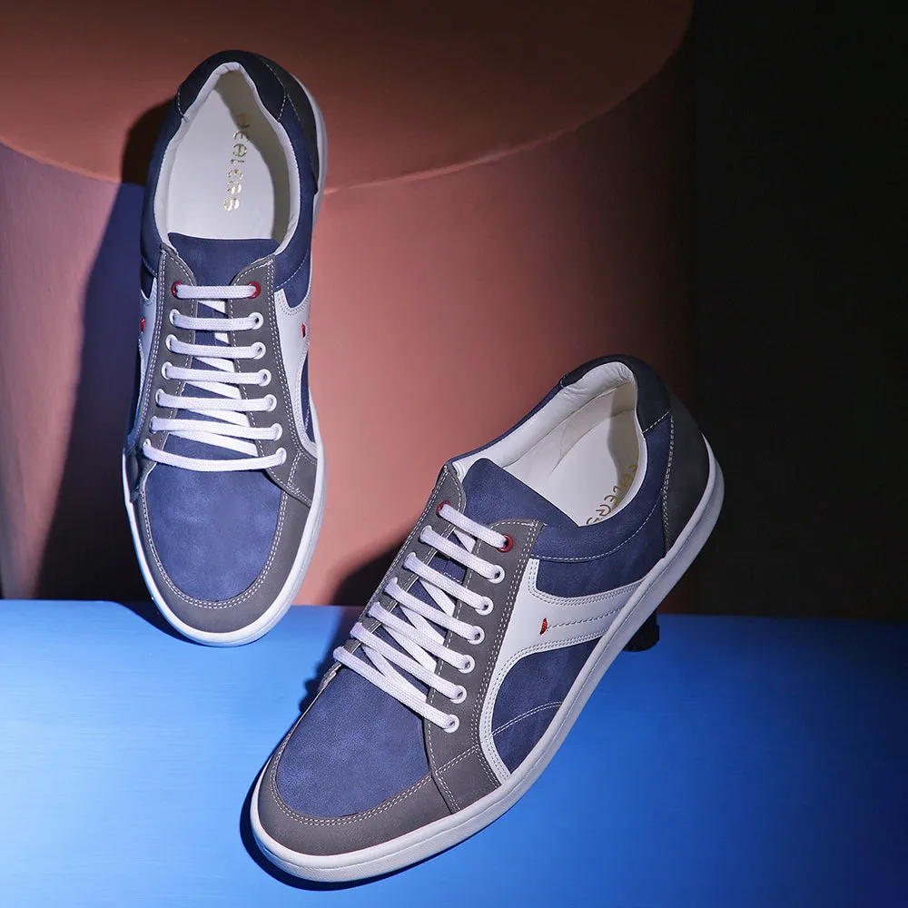 Baskets décontractées à lacets bleues pour hommes SYN-46 par Liberty