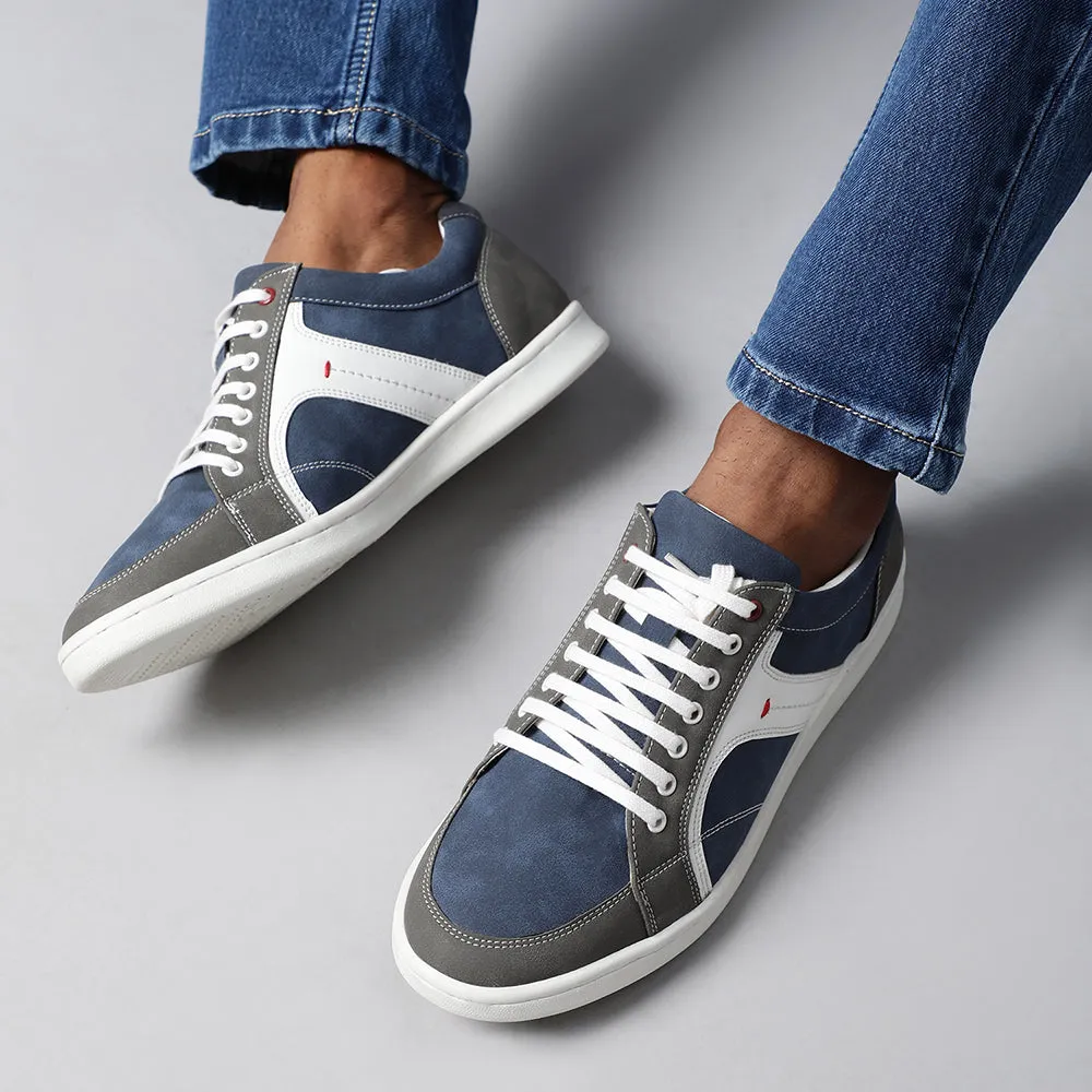 Baskets décontractées à lacets bleues pour hommes SYN-46 par Liberty