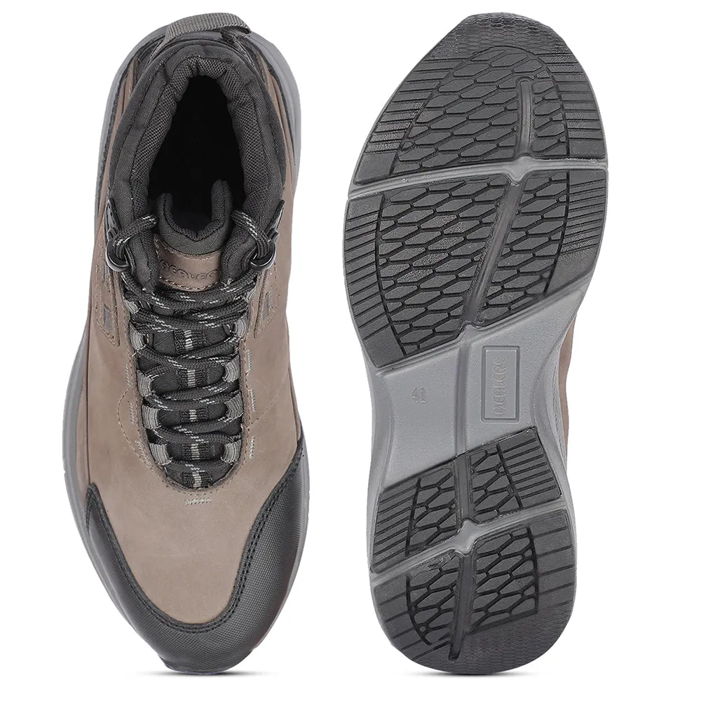 Chaussures à lacets casual grises pour hommes A576-01 par Liberty