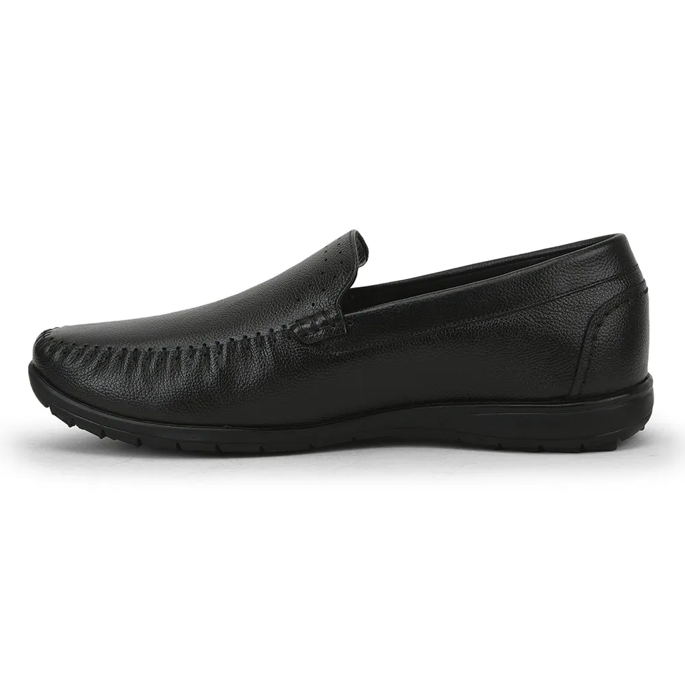 Chaussures Loafers Casual Sans Lacets Pour Hommes (Noir) JPL-271 Par Liberty