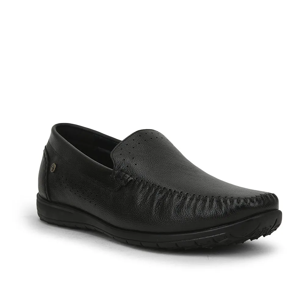 Chaussures Loafers Casual Sans Lacets Pour Hommes (Noir) JPL-271 Par Liberty