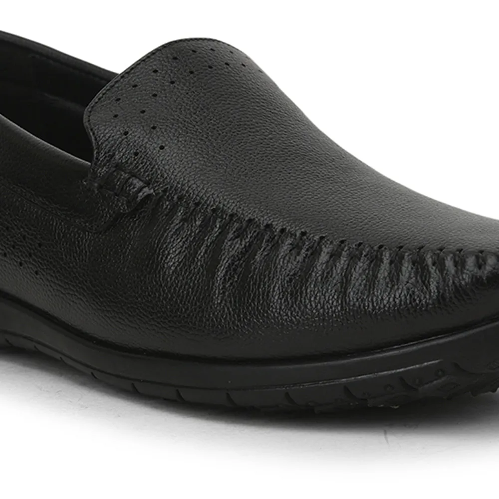 Chaussures Loafers Casual Sans Lacets Pour Hommes (Noir) JPL-271 Par Liberty