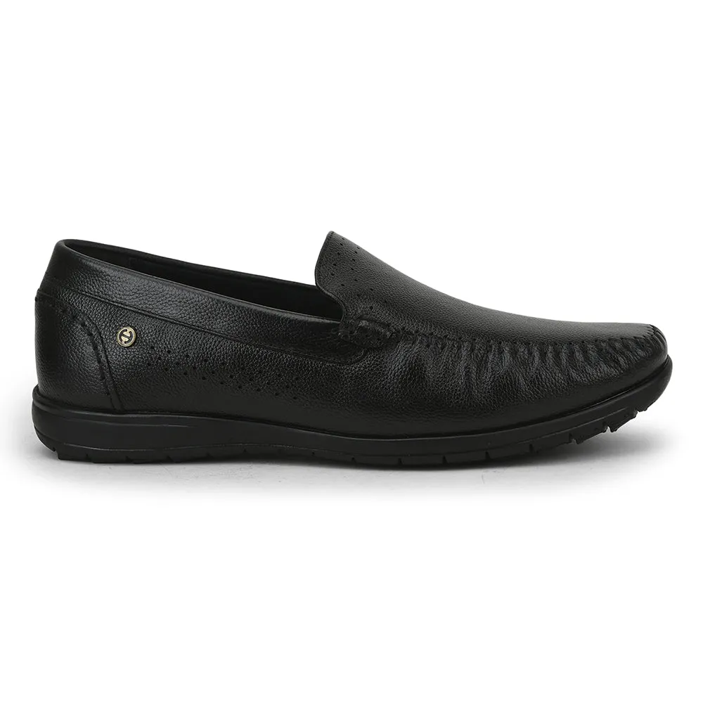 Chaussures Loafers Casual Sans Lacets Pour Hommes (Noir) JPL-271 Par Liberty