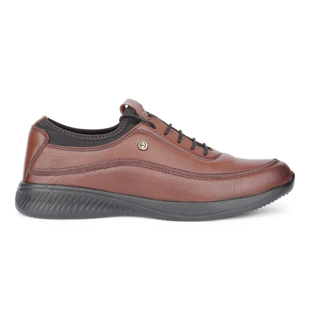 Chaussures à lacets casual beige pour hommes A576-07 par Liberty