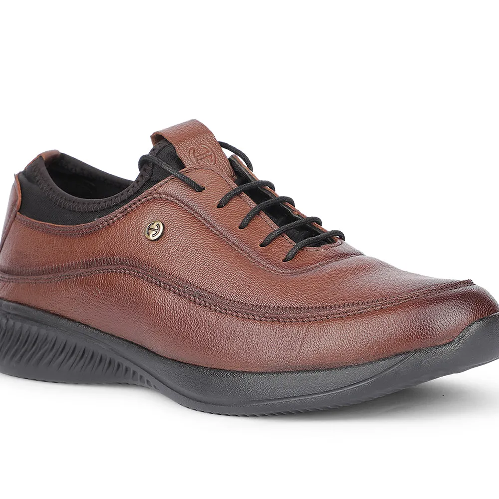Chaussures à lacets casual beige pour hommes A576-07 par Liberty