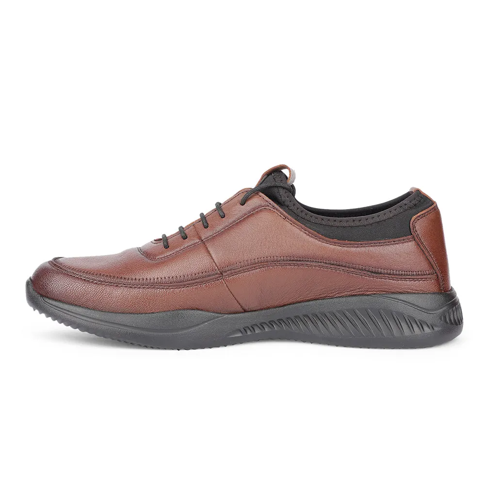 Chaussures à lacets casual beige pour hommes A576-07 par Liberty