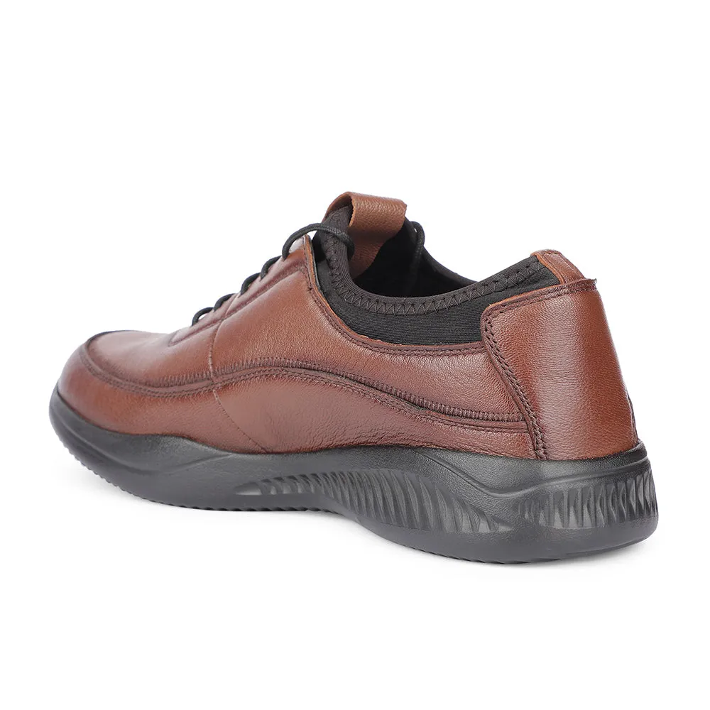 Chaussures à lacets casual beige pour hommes A576-07 par Liberty