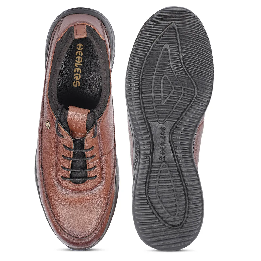 Chaussures à lacets casual beige pour hommes A576-07 par Liberty