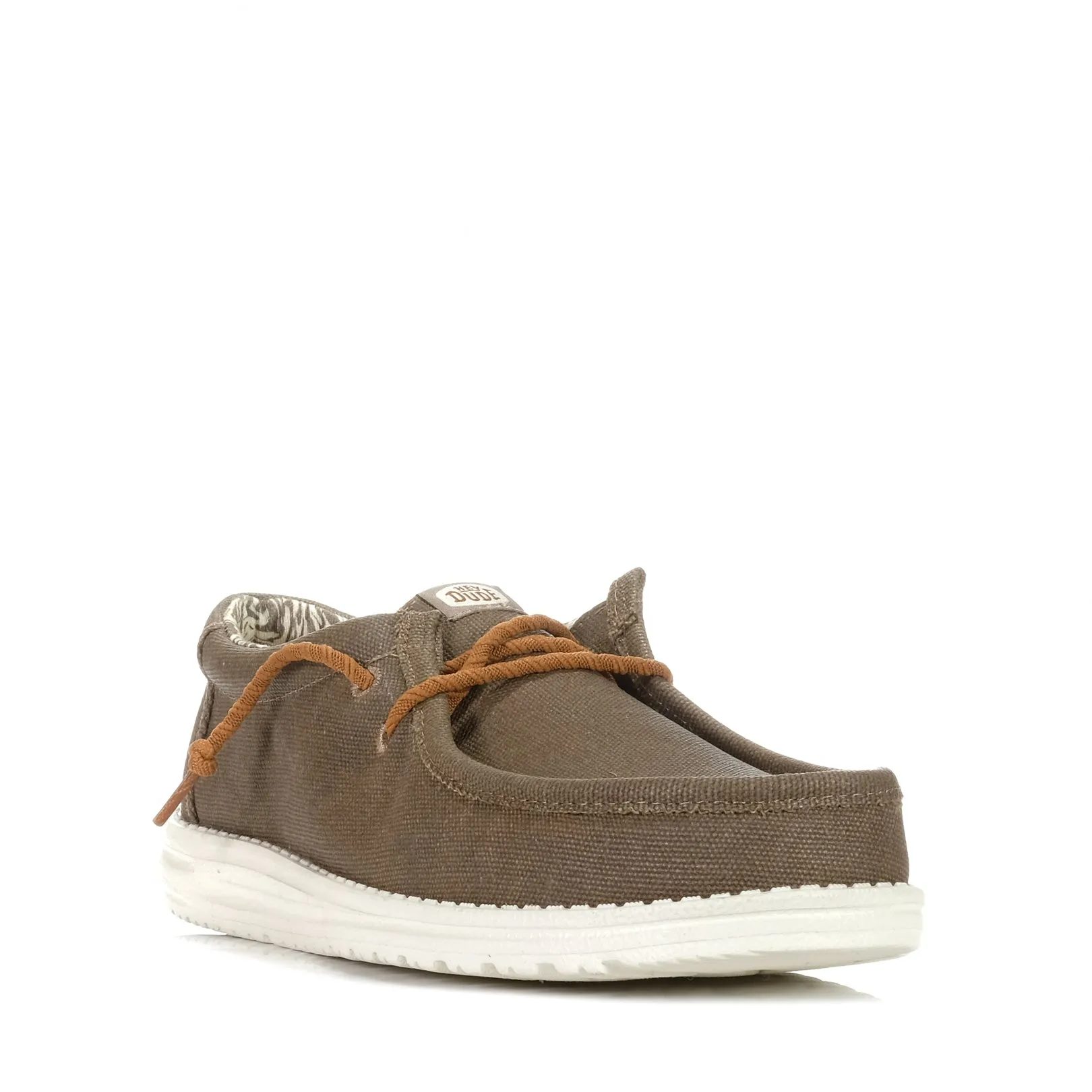 Hey Dude Chaussures Homme Wally Toile Cirée Noix