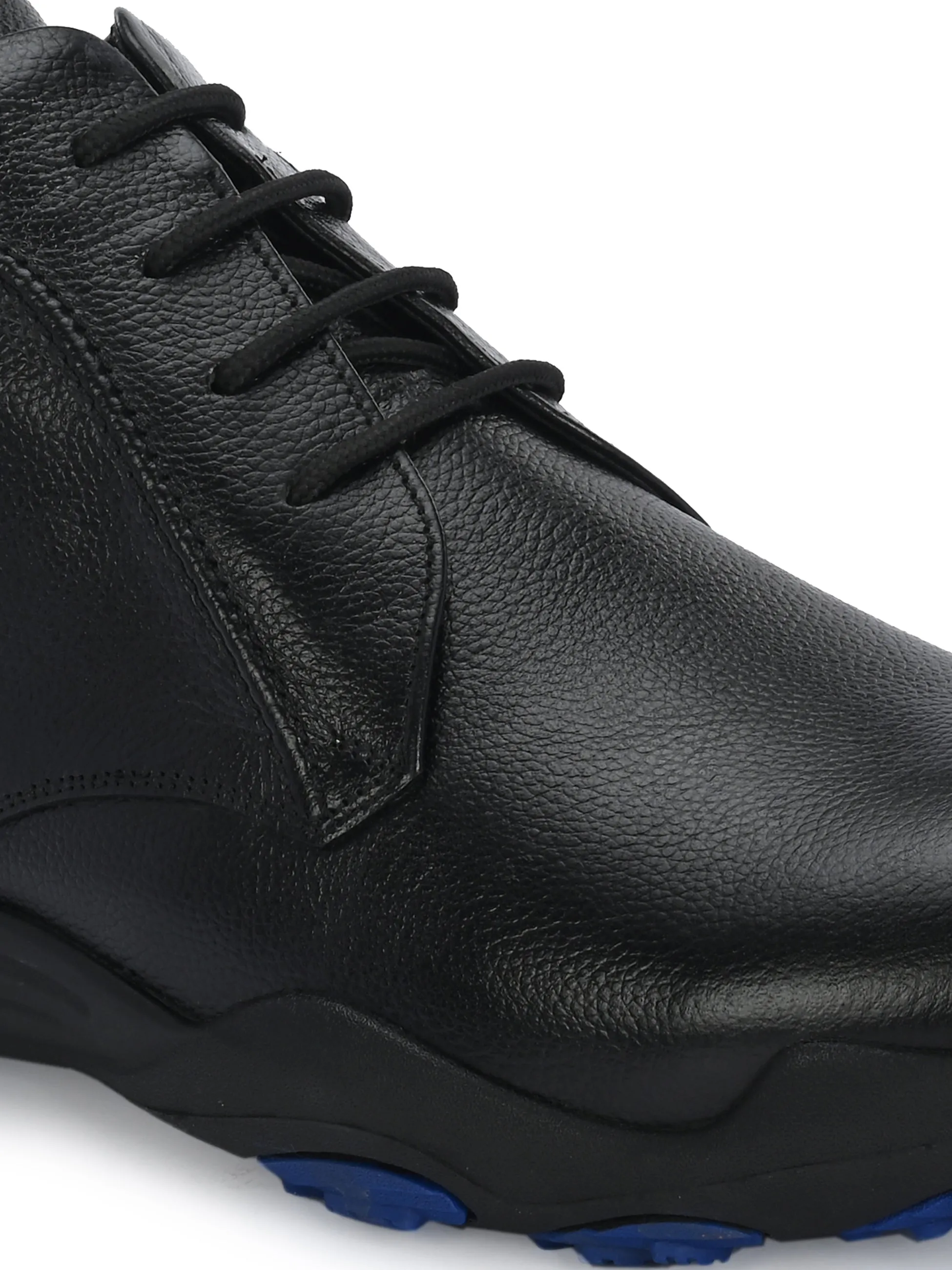 HITZG_51 - Bottes décontractées en cuir noir pour hommes