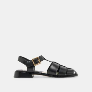 SANDALES HOLIS EN CUIR NOIR