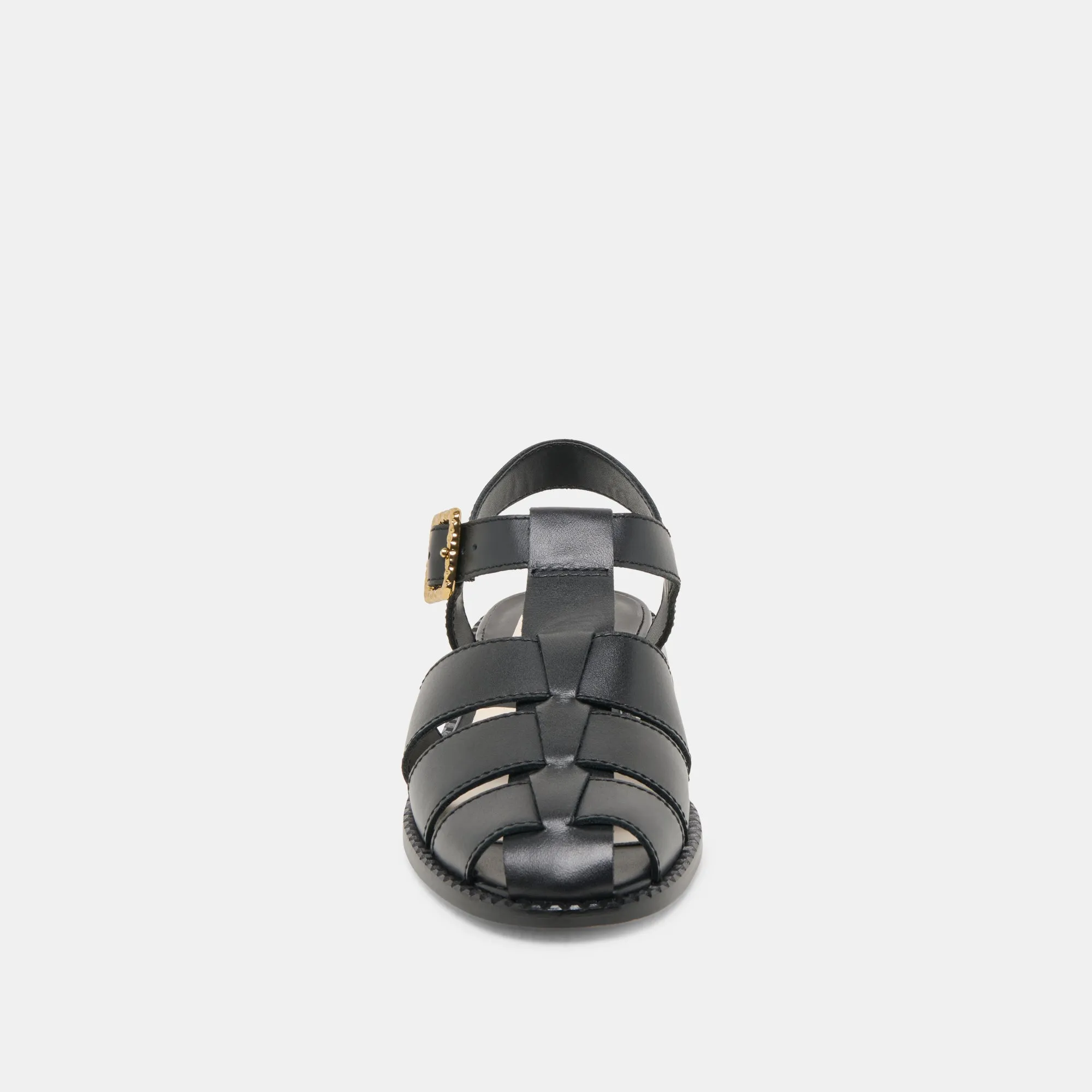 SANDALES HOLIS EN CUIR NOIR