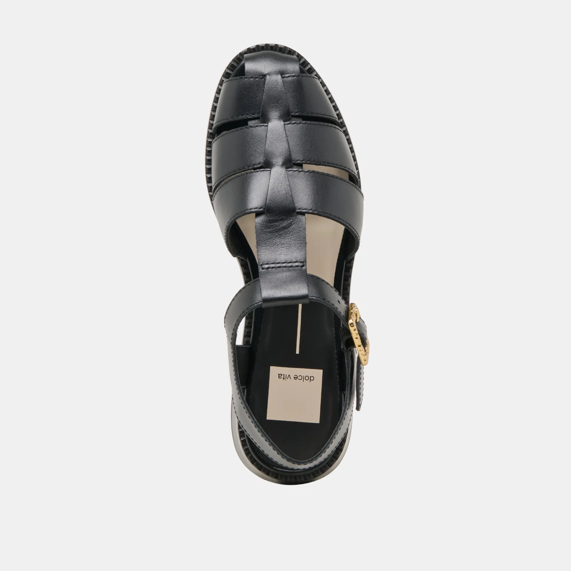 SANDALES HOLIS EN CUIR NOIR