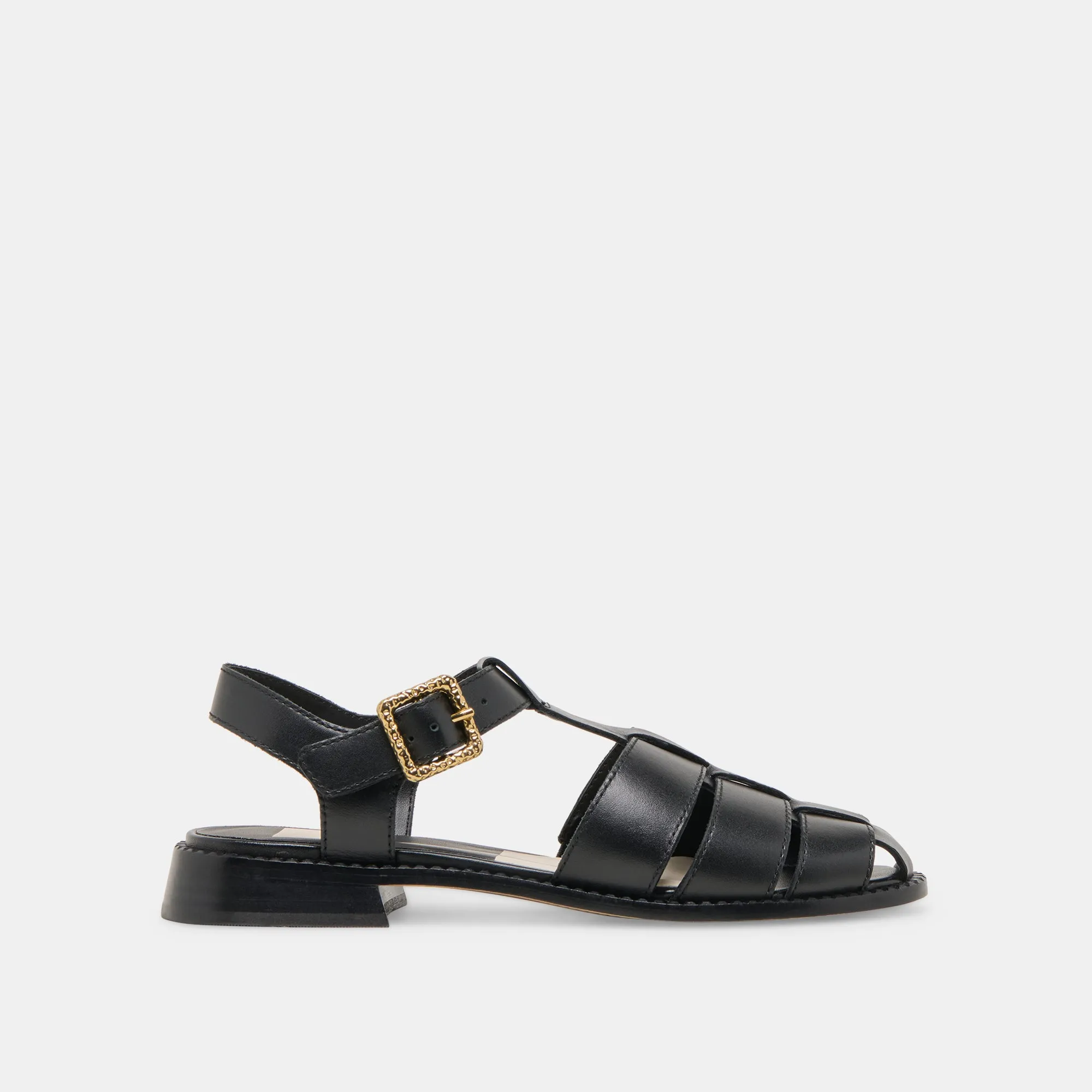 SANDALES HOLIS EN CUIR NOIR