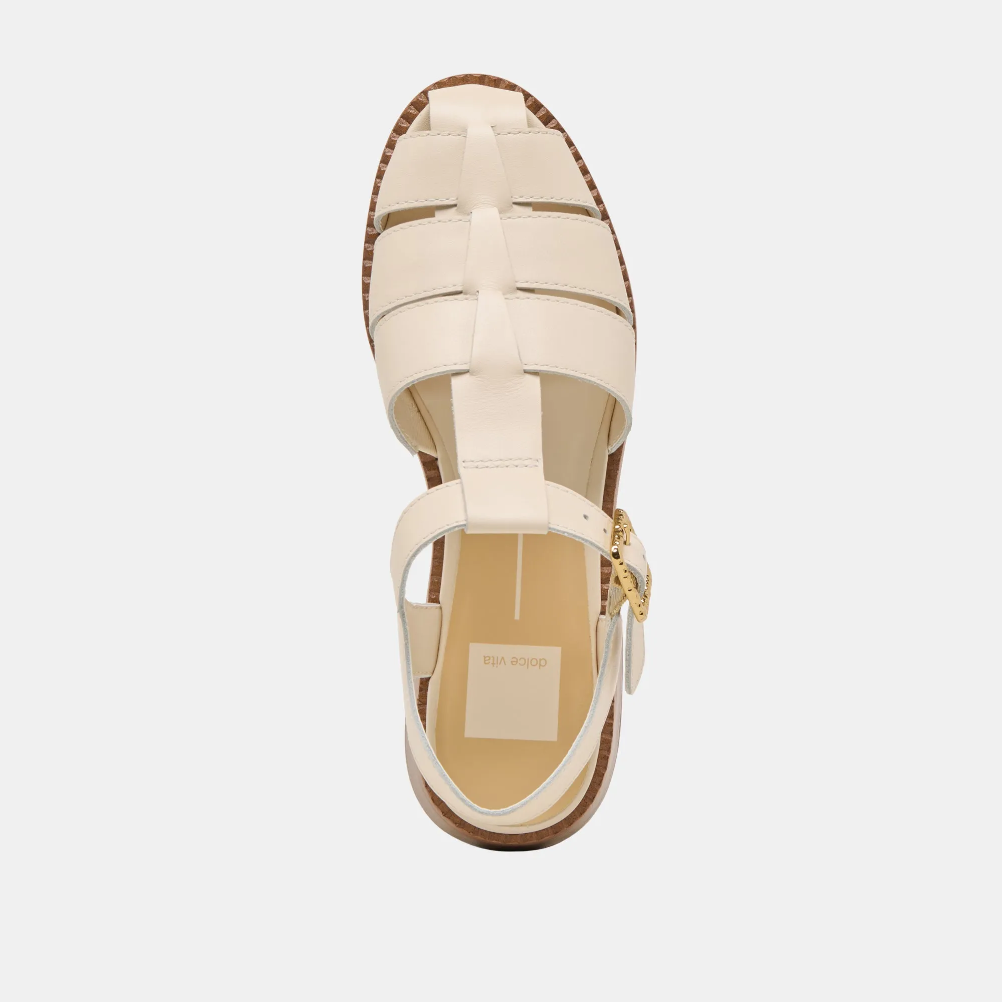 SANDALES HOLIS EN CUIR BONE