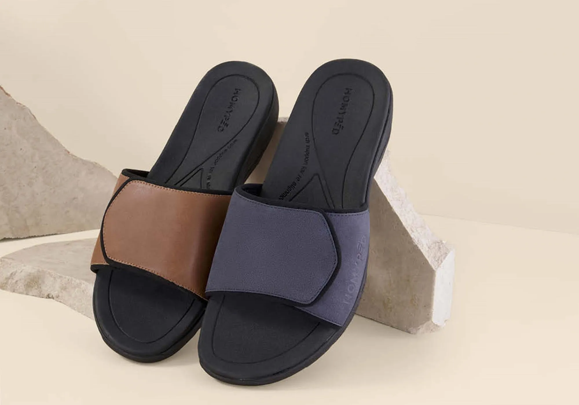 Homyped Ucray Slide Sandales Extra Larges et Confortables pour Hommes Chaussures Homyped