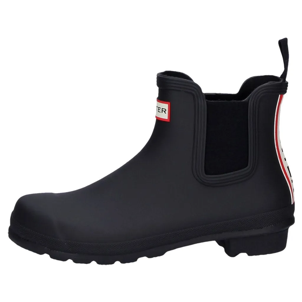 Bottes Chelsea Original Hunter à logo tricolore avec bride arrière en caoutchouc pour femme