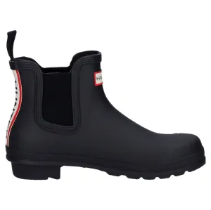 Bottes Chelsea Original Hunter à logo tricolore avec bride arrière en caoutchouc pour femme