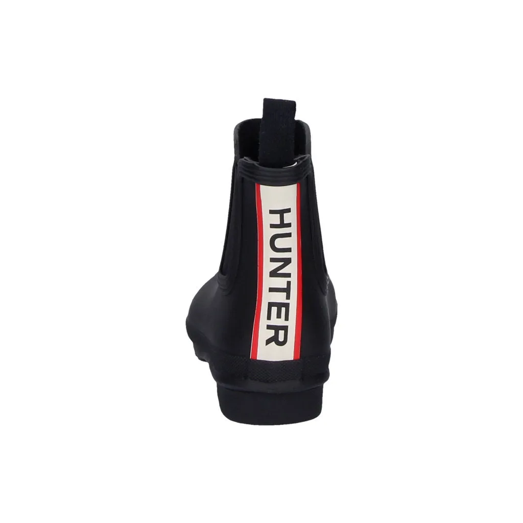 Bottes Chelsea Original Hunter à logo tricolore avec bride arrière en caoutchouc pour femme